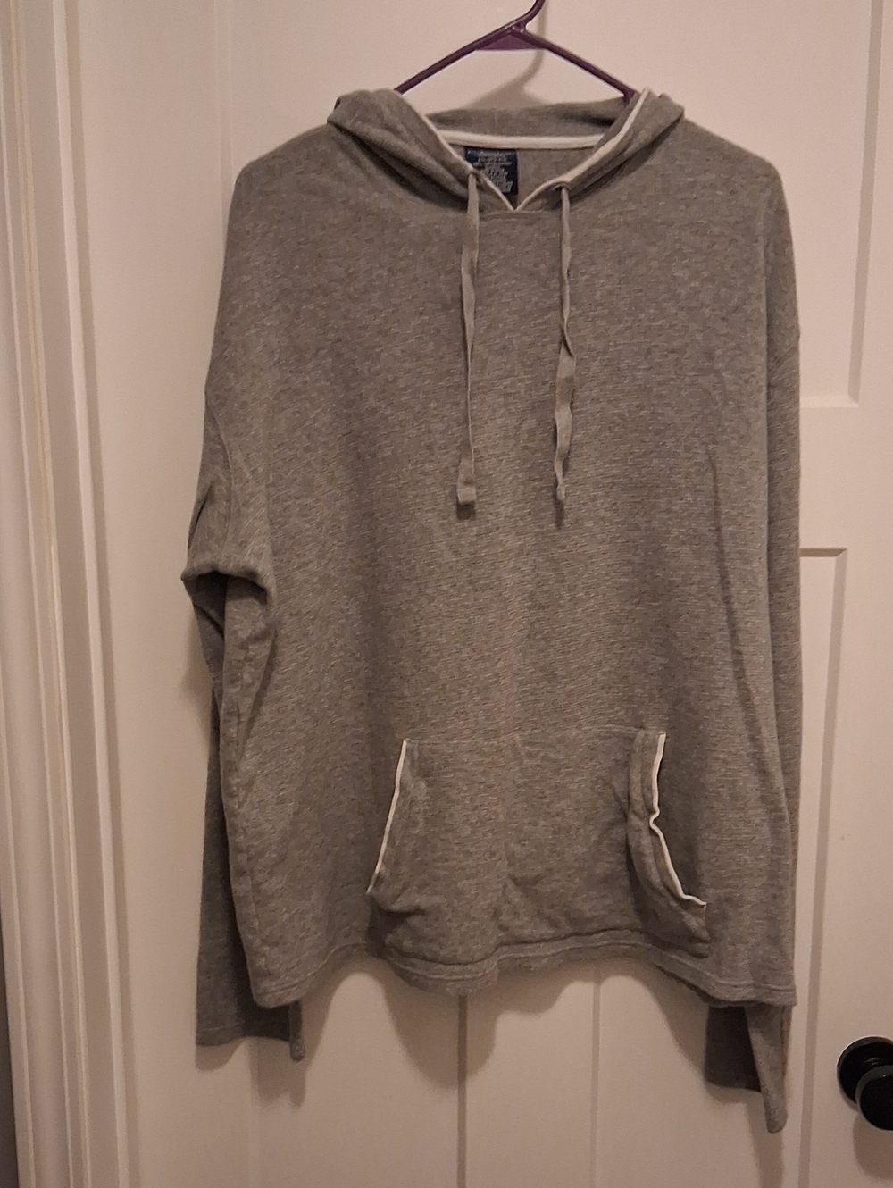 Polo by Ralph Lauren Light Gray Hooded Pullover Waffle Sweatshirt XL